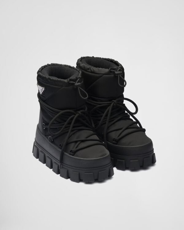 Nylon gabardine après-ski boots