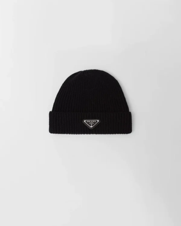 Wool and cashmere beanie