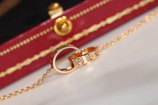 LOVE NECKLACE ROSE GOLD AND SILVER