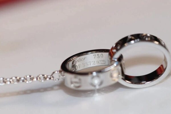 LOVE NECKLACE ROSE GOLD AND SILVER