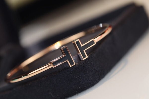 T BRACELET 1.8MM ONYX ROSE GOLD