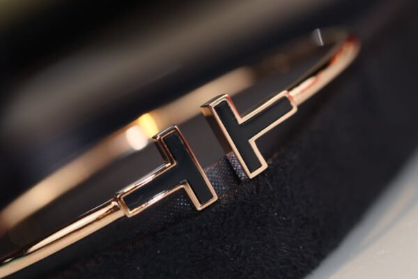T BRACELET 1.8MM ONYX ROSE GOLD