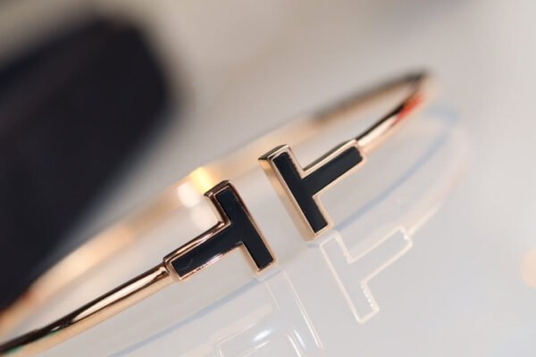T BRACELET 1.8MM ONYX ROSE GOLD