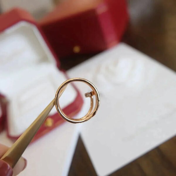 JUSTE RING 1.8MM ROSE GOLD DOUBLE ROW DIAMONDS