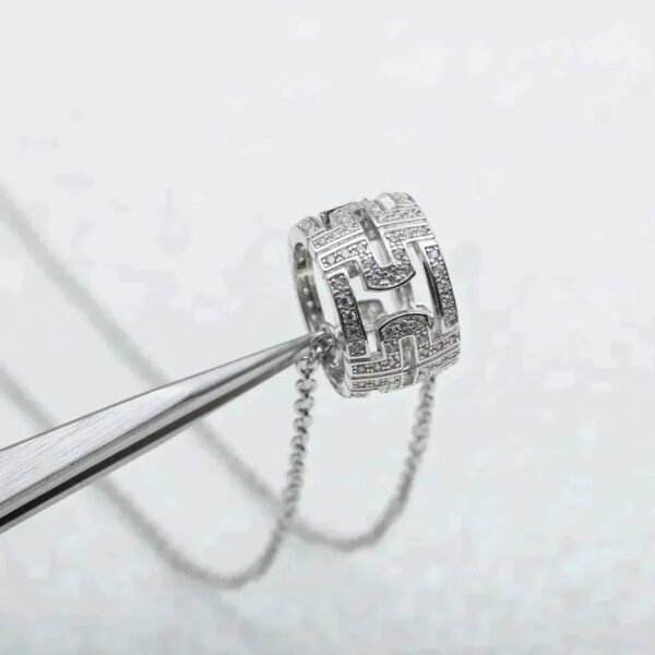 PARENTESI NECKLACE SILVER DIAMOND