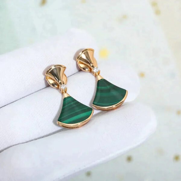 DREAM MALACHITE ROSE GOLD EARRINGS