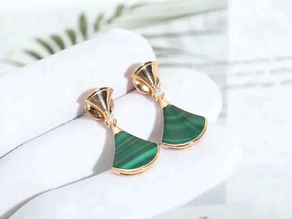 DREAM MALACHITE ROSE GOLD EARRINGS