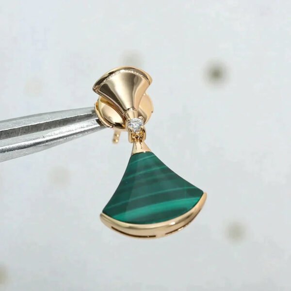 DREAM MALACHITE ROSE GOLD EARRINGS
