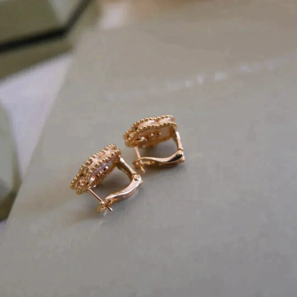 LUCKY PLUM BLOSSOM WHITE MOP  EARRINGS