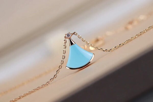 DREAM NECKLACE TURQUOISE ROSE GOLD