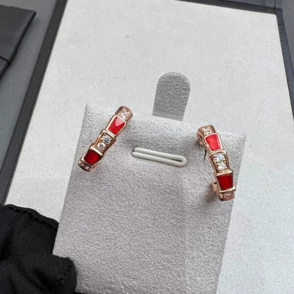SERPENTI CARNELIAN ROSE GOLD EARRINGS