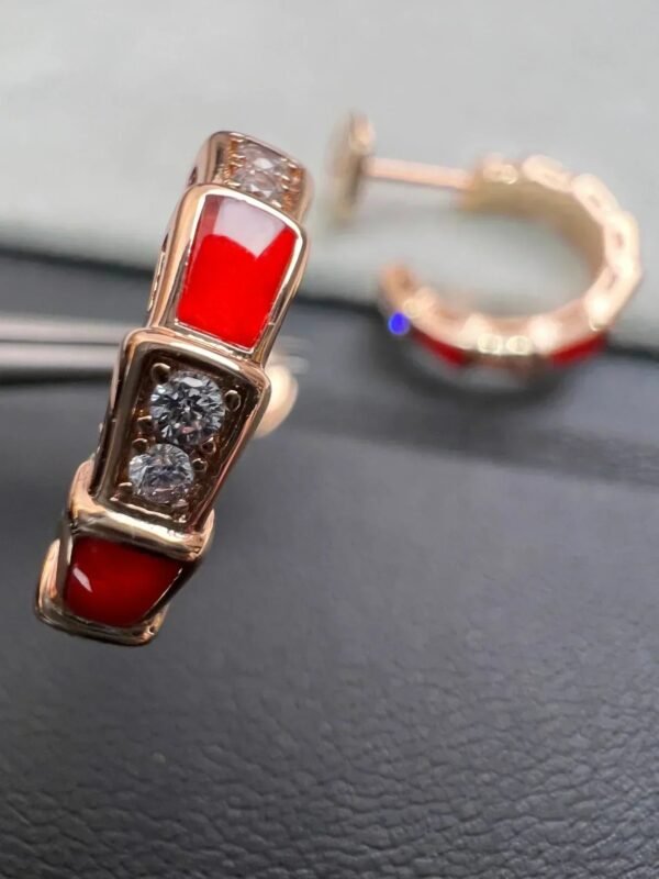 SERPENTI CARNELIAN ROSE GOLD EARRINGS