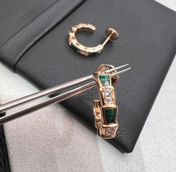 SERPENTI MALACHITE ROSE GOLD EARRINGS