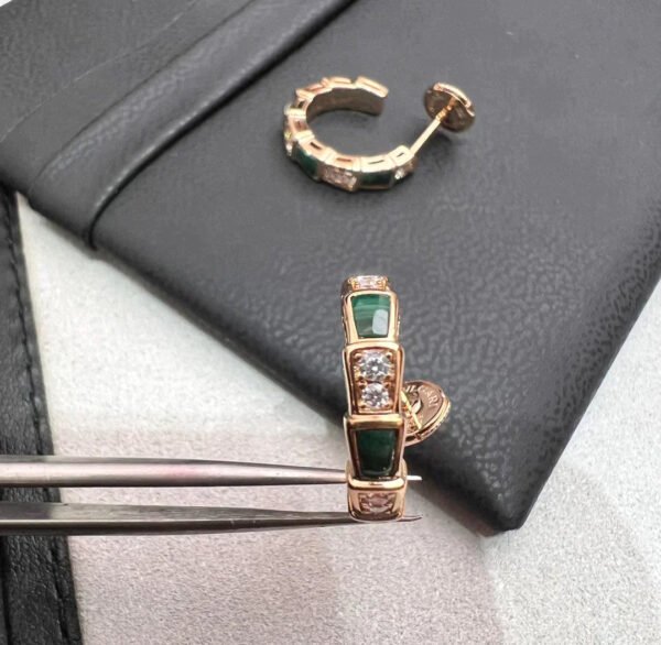 SERPENTI MALACHITE ROSE GOLD EARRINGS