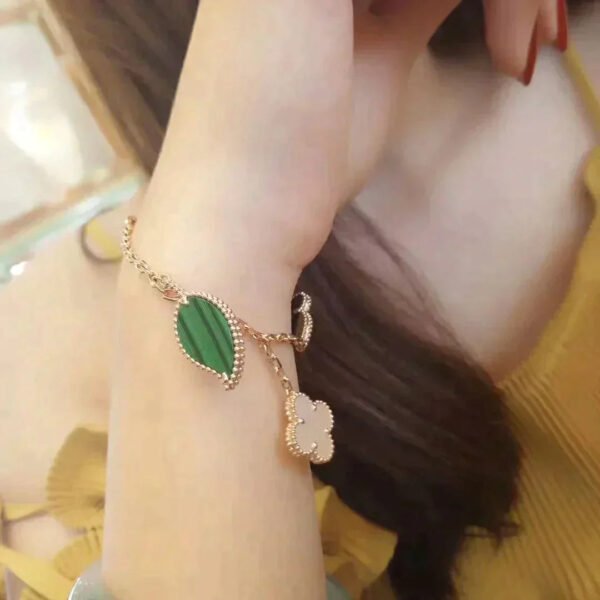 HEART BUTTERFLY CLOVER 4 MOTIFS BRACELET