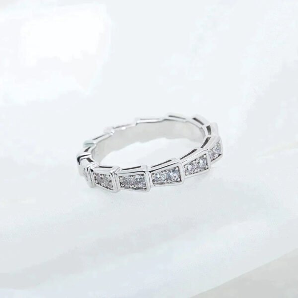 SERPENTI RING SILVER DIAMOND PAVED 3MM
