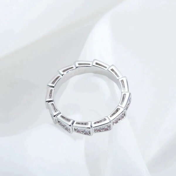 SERPENTI RING SILVER DIAMOND PAVED 3MM