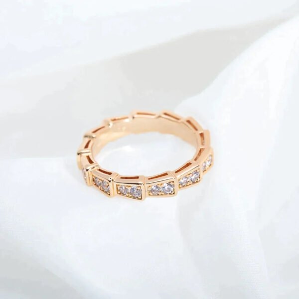 SERPENTI RING ROSE GOLD DIAMOND PAVED 3MM