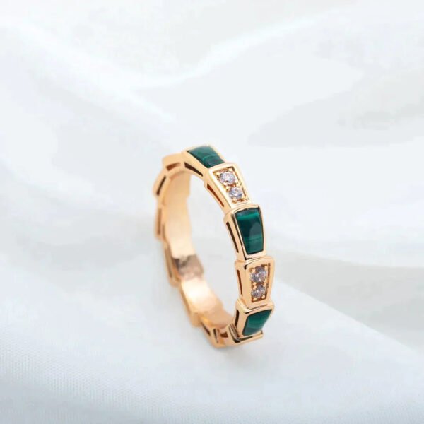 SERPENTI ROSE PINK GOLD MALACHITE DIAMOND 3MM
