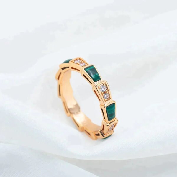 SERPENTI ROSE PINK GOLD MALACHITE DIAMOND 3MM