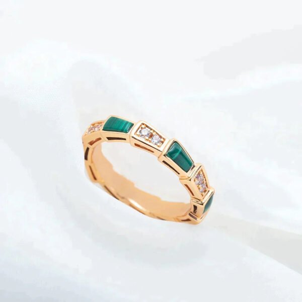 SERPENTI ROSE PINK GOLD MALACHITE DIAMOND 3MM