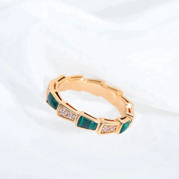 SERPENTI ROSE PINK GOLD MALACHITE DIAMOND 3MM