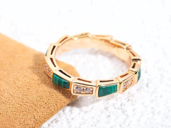 SERPENTI ROSE PINK GOLD MALACHITE DIAMOND 3MM