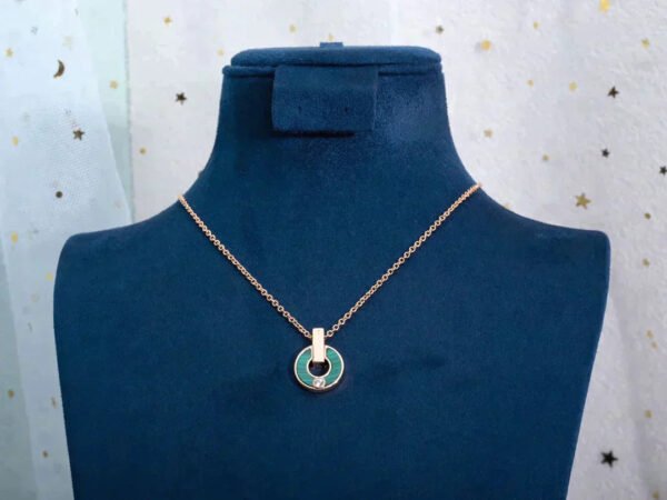 GARI NECKLACE ROSE GOLD MALACHITE
