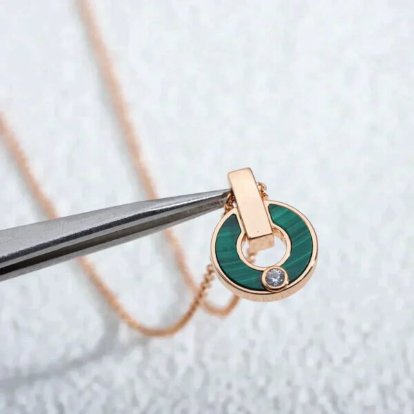 GARI NECKLACE ROSE GOLD MALACHITE