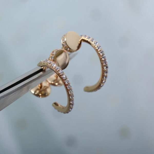 JUSTE EARRINGS 12.75MM  DIAMOND ROSE GOLD