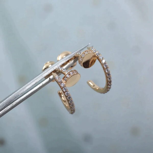 JUSTE EARRINGS 12.75MM  DIAMOND ROSE GOLD