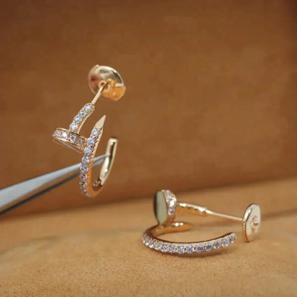 JUSTE EARRINGS 12.75MM  DIAMOND ROSE GOLD