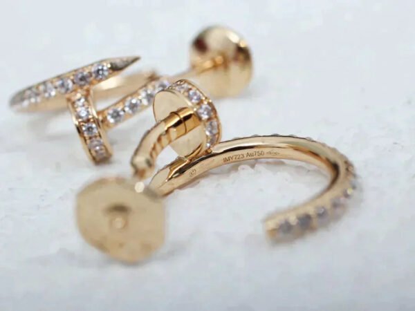 JUSTE EARRINGS 12.75MM  DIAMOND ROSE GOLD