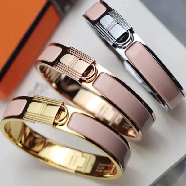 H LOCK PINK  BRACELET 12MM