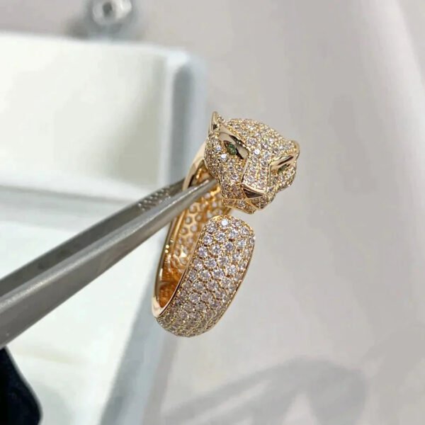 PANTHERE ROSE GOLD DIAMOND RING