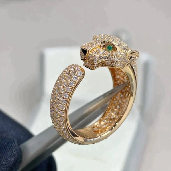 PANTHERE ROSE GOLD DIAMOND RING