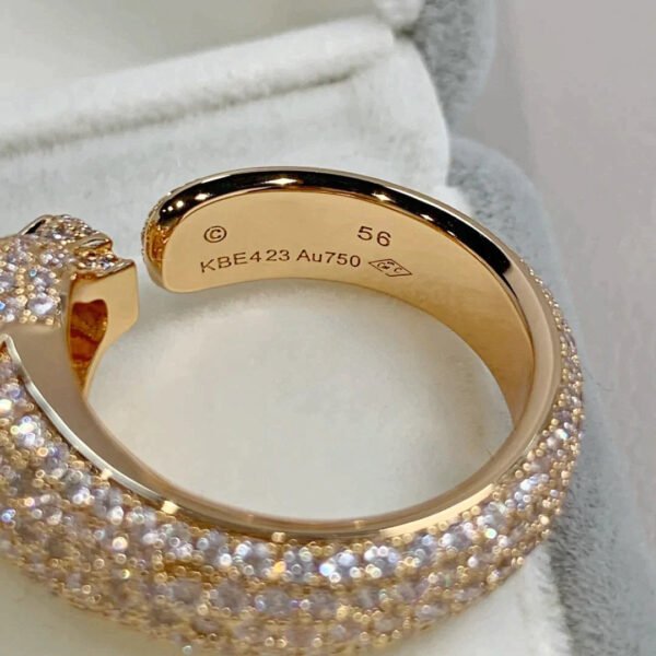 PANTHERE ROSE GOLD DIAMOND RING