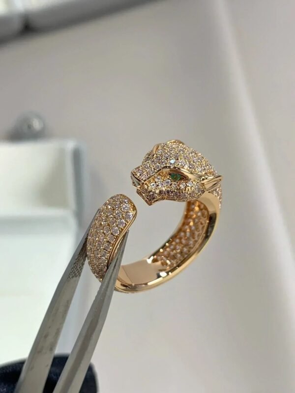 PANTHERE ROSE GOLD DIAMOND RING