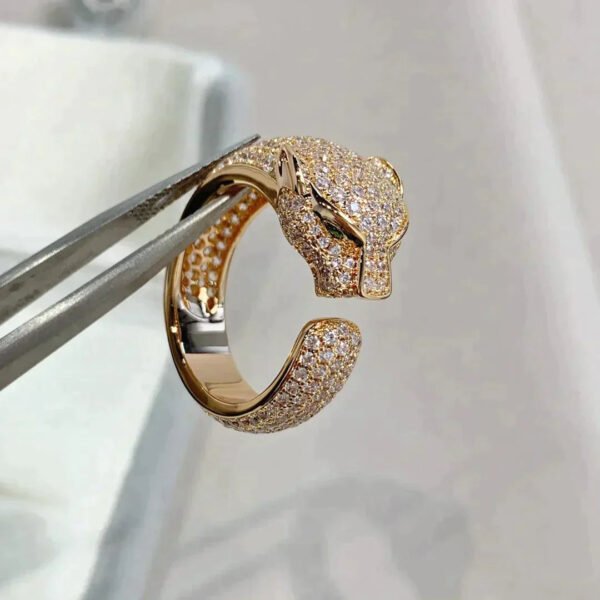 PANTHERE ROSE GOLD DIAMOND RING