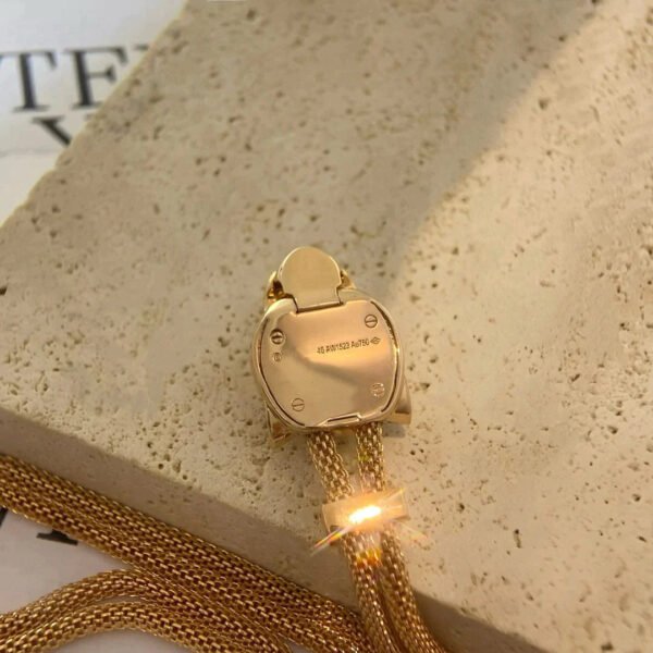 PANTHERE ROSE GOLD ONYX NECKLACE