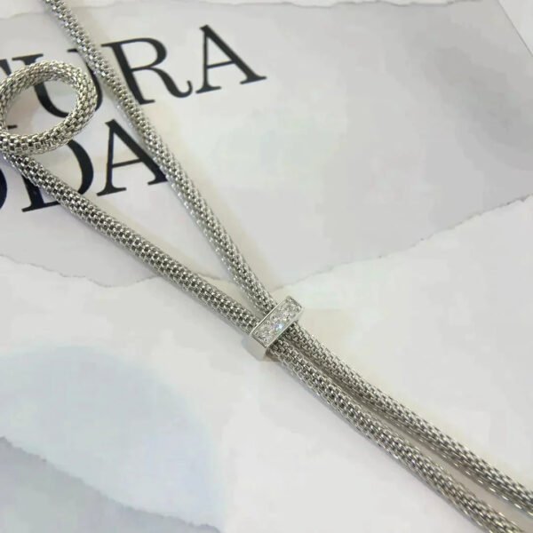 PANTHERE SILVER ONYX NECKLACE