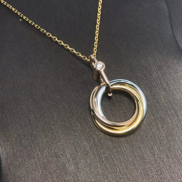 TRINITY SILVER GOLD ROSE GOLD NECKLACE