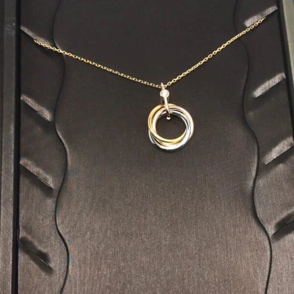 TRINITY SILVER GOLD ROSE GOLD NECKLACE