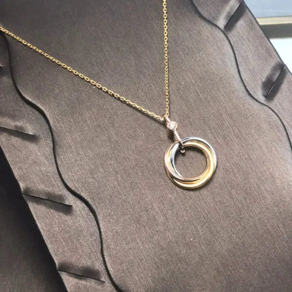 TRINITY SILVER GOLD ROSE GOLD NECKLACE