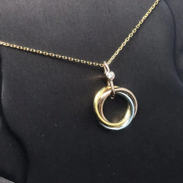 TRINITY SILVER GOLD ROSE GOLD NECKLACE