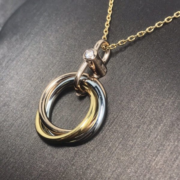TRINITY SILVER GOLD ROSE GOLD NECKLACE