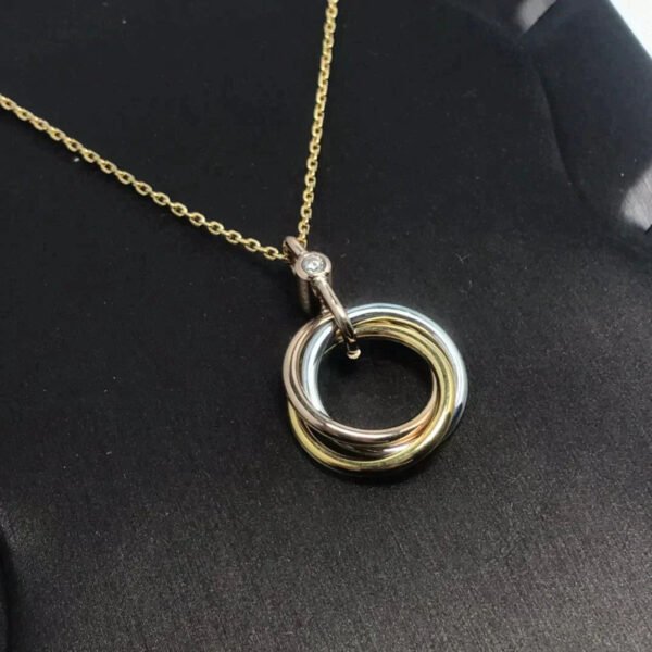 TRINITY SILVER GOLD ROSE GOLD NECKLACE