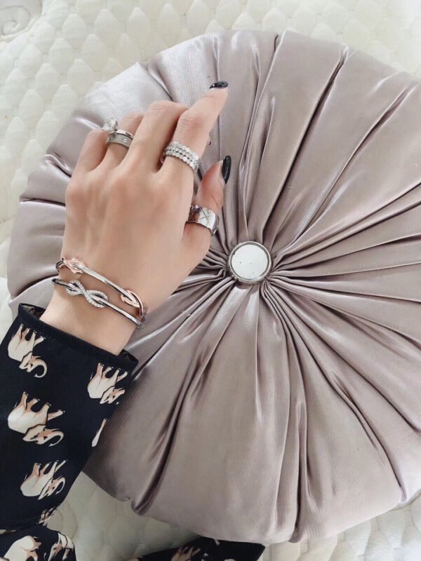 INFINITY SILVER ROSE GOLD BRACELET