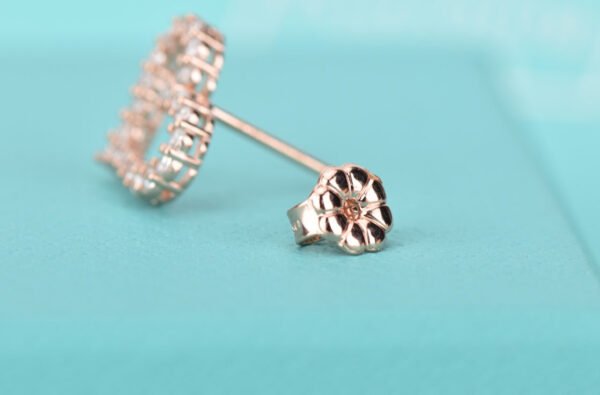 OPEN HEART STUD DIAMOND EARRINGS