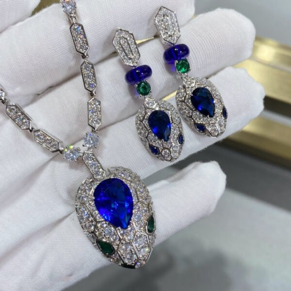 SERPENT DIAMOND SILVER EARRINGS